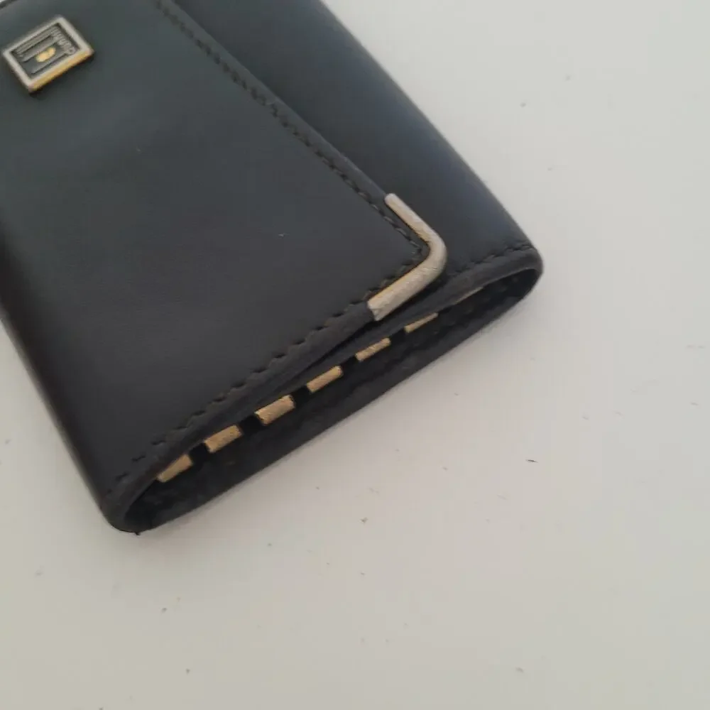 Dunhill Key Case Hooks‎ Holder Wallet Logo Black Trifold Designer Vintage Retro